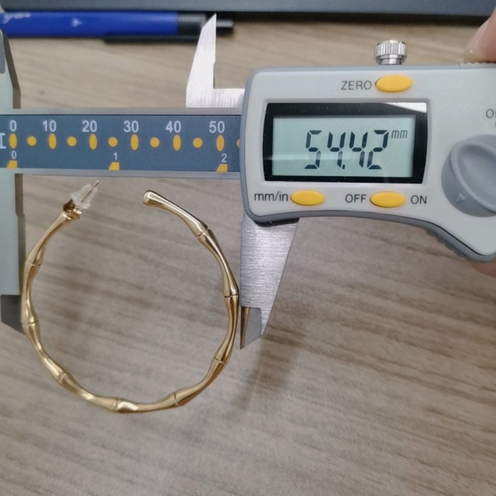 Bamboo Earring , Large Statement Bamboo Earring 1… - image 5